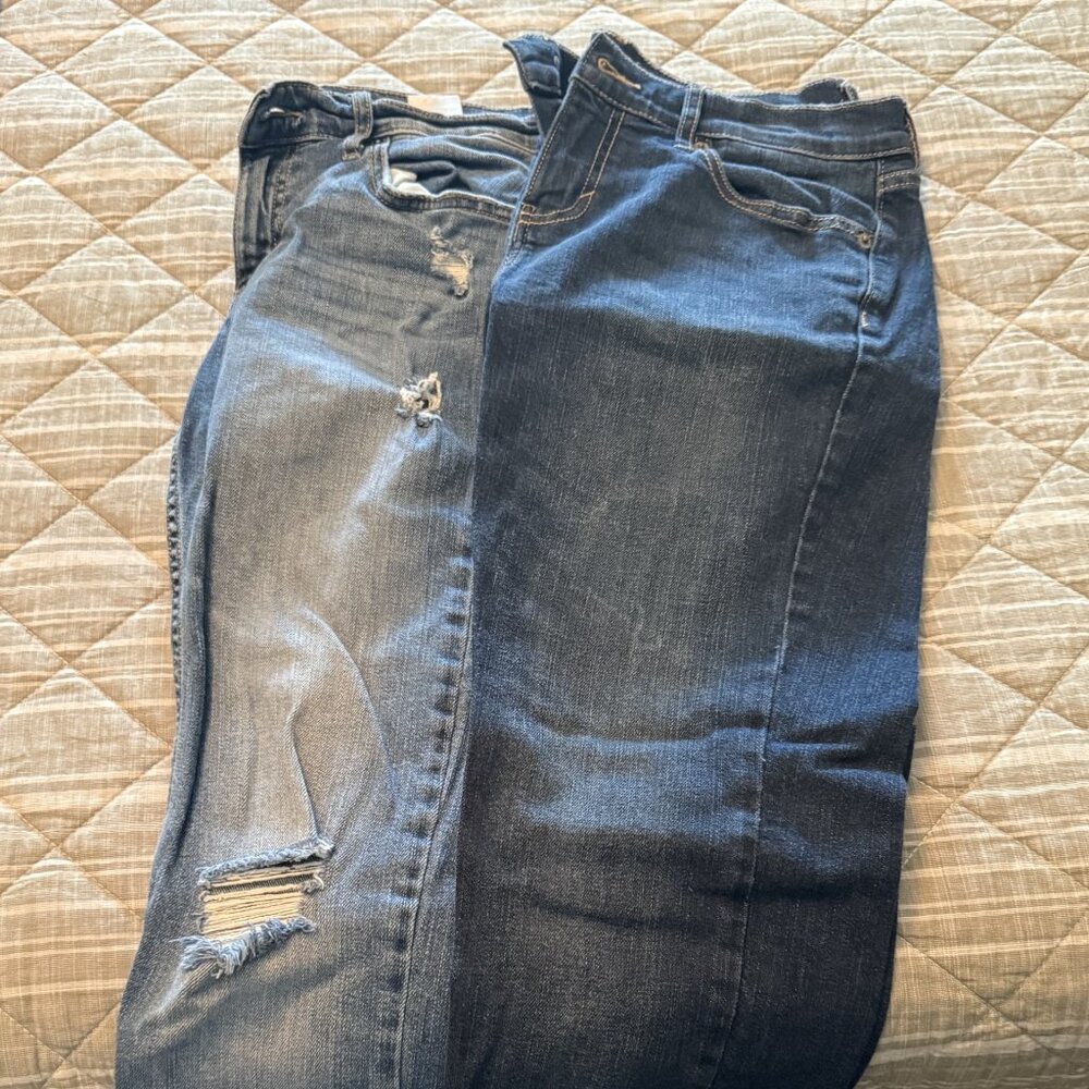 Banana Republic Women’s Jeans Bundle (Set of 2, Size 26/2) – Distressed Blue Den